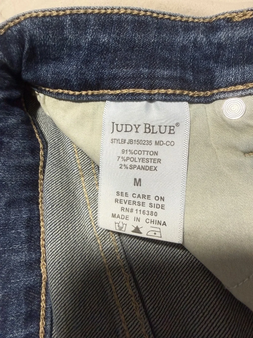 Judy Blue Los Angeles Jean Shorts Medium Cotton Blend